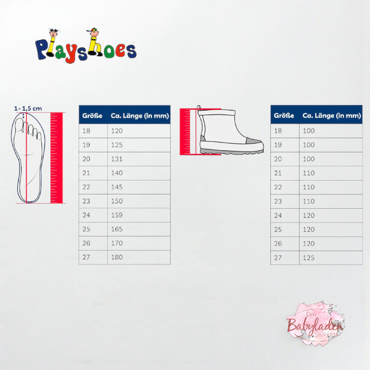 Playshoes Halbschaft-Gummistiefel Wald für Kinder, gefüttert mit Warmfutter, wasserdicht, mit Stulpe und Reflektoren